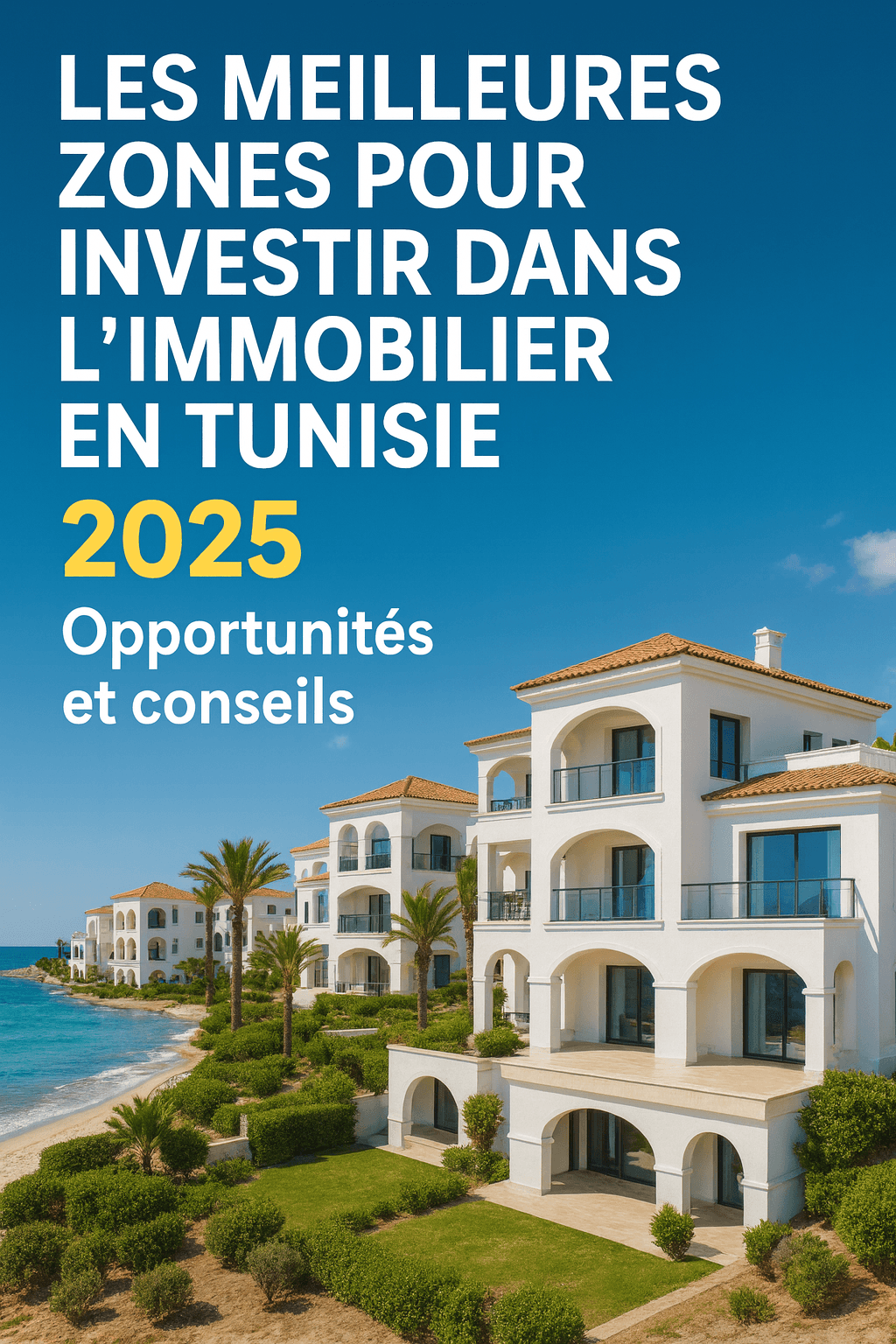 Image principale pour l'article: Les Meilleures Zones pour Investir dans l’Immobilier en Tunisie en 2025